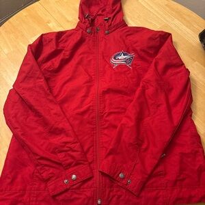 Port Authority Red Columbus Blue Jackets Women's Rain Jacket